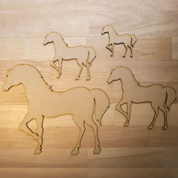 Large Wooden Farm Horse Blank Shapes MDF 10-60cm 3mm Thick Sign Craft Laser Cut