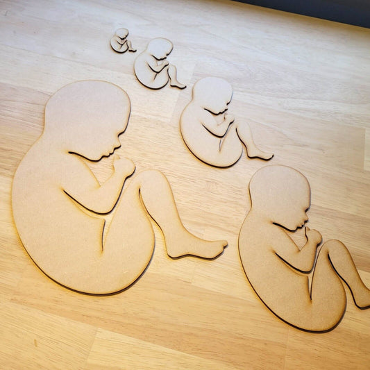 Large Newborn Baby Shower MDF Craft Shapes Wooden Decoration Embellishment