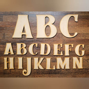 Wooden Letters Large MDF Victorian Elegant Bold Font 5-60cm 3mm Thick Sign Craft