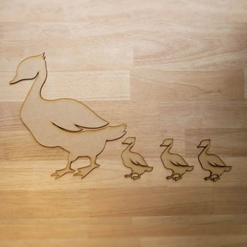 Large Wooden Farm Duck Shapes MDF 10-60cm 3mm Thick Sign Craft Laser Cut Baby