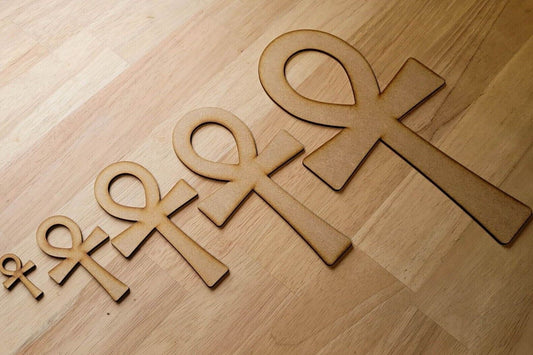 Egyptian Ankh Symbol Craft Shapes Wooden Blank 5-60cm Decoration Embellishment