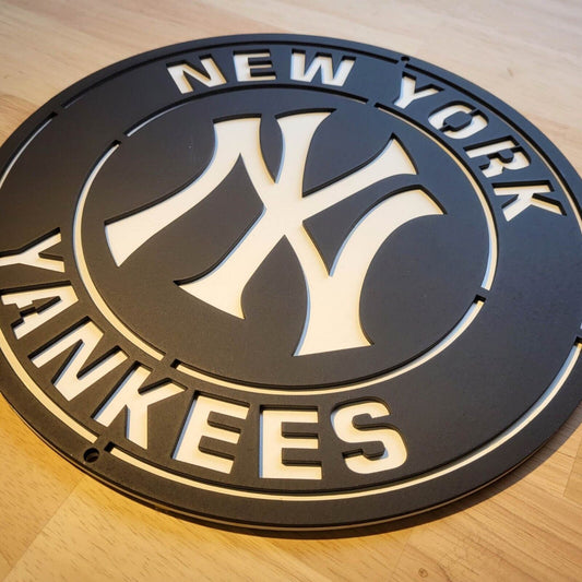 Large wooden New York Yankees Baseball 3D Sign Wall art Hanging Plaque Painted