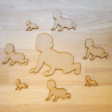 Newborn Baby Shower MDF Craft Shapes Wooden Blank Decoration Embellishment New