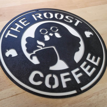 Large The Roost 3D Coffee Sign Game Wall art Hanging Plaque wooden Painted Gamer