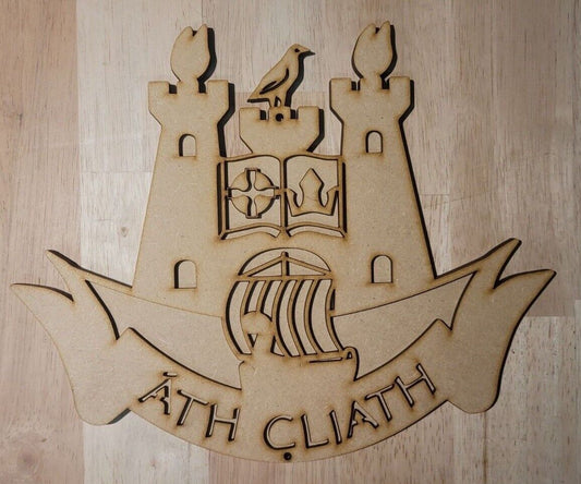 Large Dublin GAA 3D Wall Art Sports Team Sign Wall Art wood Door Hanging Plaque