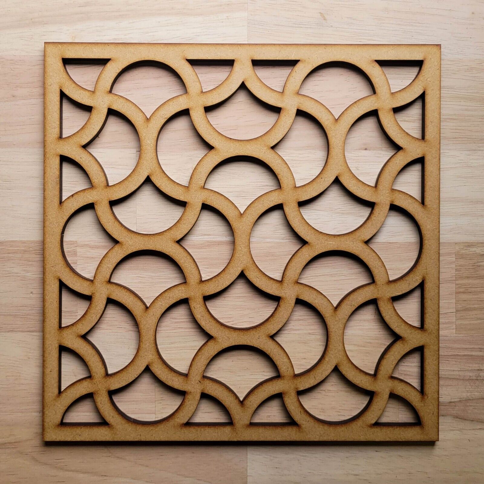 Geometric wave Decorative Screen Radiator Cabinet square MDF Panel 2ft x 2ft 031