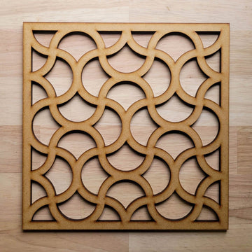 Geometric wave Decorative Screen Radiator Cabinet square MDF Panel 2ft x 2ft 031