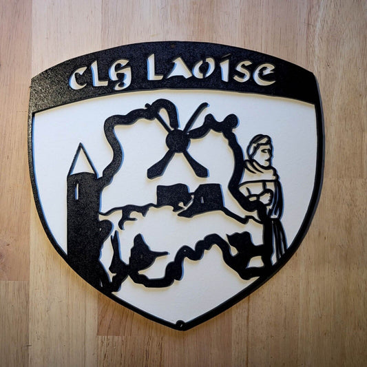 Large GAA Laois Gaelic Sports 3D Sign Wall art Hanging wood Door Plaque Painted