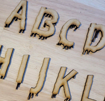 Wooden Letters Large MDF Slime Horror Movie Font 10-60cm 6mm Thick Sign Craft