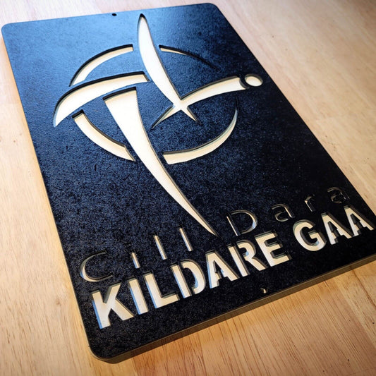 Large GAA Kildare Gaelic Sports 3D Sign Wall art Hanging Plaque Painted Sign