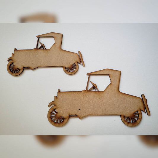 Vintage Car MDF Craft Shapes Wooden 5-60cm Decoration Blank Wedding Car design