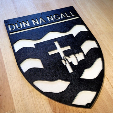 Large wooden GAA Donegal Gaelic Sports 3D Sign Wall art Hanging Plaque Painted