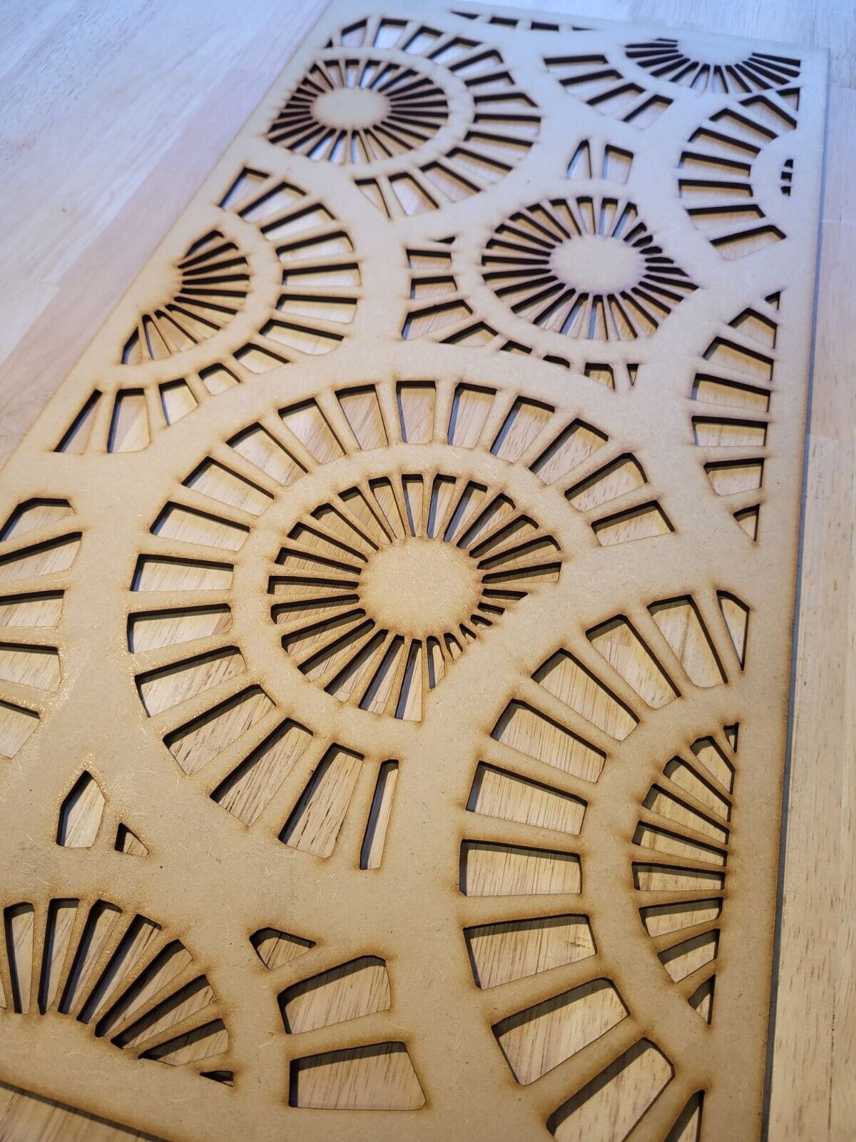 Mushroom Circles Decorative Screen Radiator Cabinet Panel 2FT x 4FT 3mm 6mm 0052