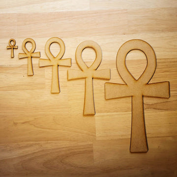 Egyptian Ankh Symbol Craft Shapes Wooden Blank 5-60cm Decoration Embellishment