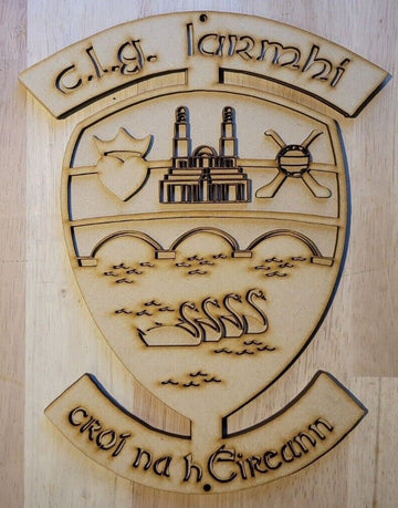 Large West Meath GAA 3D Wall Art Sports Team Sign Wall Door Hanging Plaque 6 mm