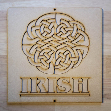 Large Wooden 3D Celtic Knot circle Symbol Sign Door Hanging Wall Art Plaque 6mm