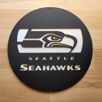 Large wooden Seattle Seahawks Sports 3D Sign Wall art Hanging Plaque Painted