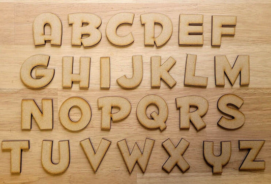 Wooden Letters Large MDF Huggable Cute Bubble Font 5-60cm 3mm Thick Sign Craft