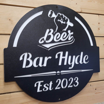 Large Personalised Beer Bar 3D ANY NAME Sign Wall art Hanging Plaque Painted DIY