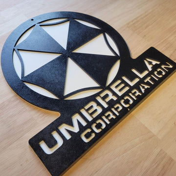 Large Umbrella Corp 3D Sign Wall art Hanging Video Game TV Sign Plaque Painted