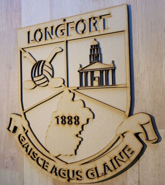 Large Longford GAA 3D Wall Art Sports Team Sign Wall Door Hanging Plaque 6 mm