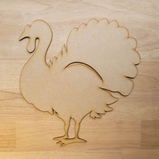 Large Wooden Farm Animal Turkey Shapes MDF 10-60cm 3mm Thick Sign Craft Lasercut