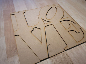 Large 3D Wooden New York Love Sign Wall Art Door Hanging Plaque Ready to Paint