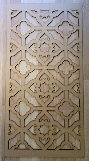 Damask Decorative Screen Radiator Cabinet Laser Cut Panel 2FT x 4FT 3mm 6mm 0009