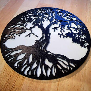 Large Celtic Tree of Life Sign 3D Irish Wall art Door Hanging Plaque Painted