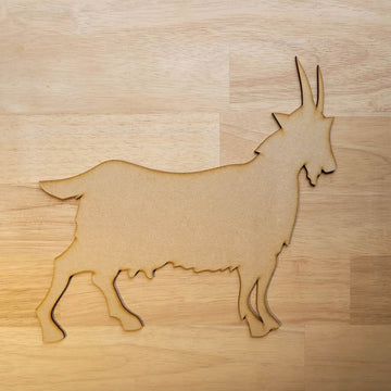 Large Wooden Farm Goat Blank Shapes MDF 10-60cm 3mm Thick Sign Craft Laser Cut