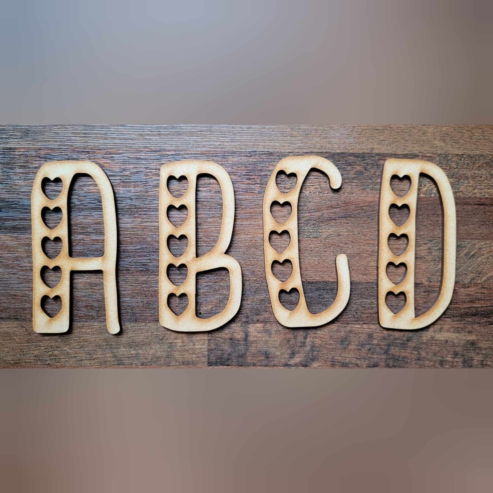 Wooden Letters Large MDF Cute Handwritten Love Font 5-60cm 3mm Thick Sign Craft