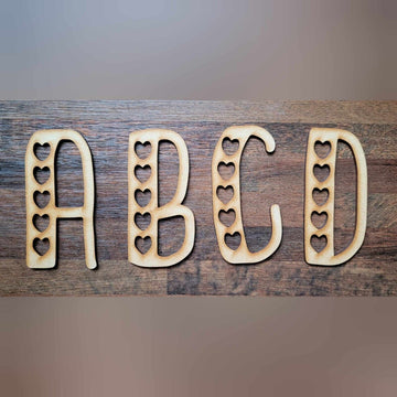 Wooden Letters Large MDF Cute Handwritten Love Font 5-60cm 3mm Thick Sign Craft