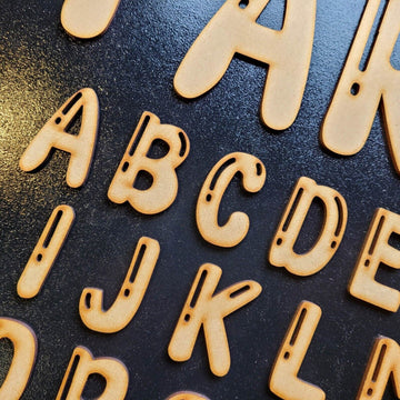 Wooden Letters Quirky Bubble Font MDF 10-60cm Decoration Scrapbook Embellishment