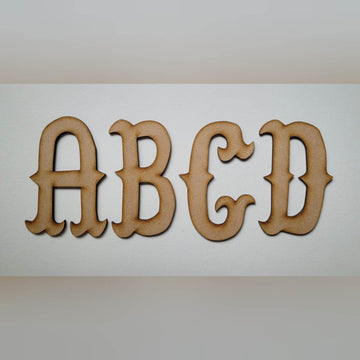 Large wooden Letters MDF Cowboy Western Bold Font 10-60cm 6mm Thick Sign Craft