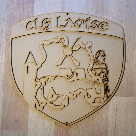 Large Co Laois GAA 3D Wall Art Sports Team Sign Wall Door Hanging Plaque 6 mm