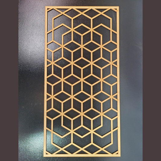 Cubist Illusion Decorative Screen Radiator Cabinet Panel 2FT x 4FT 3mm 6mm 0089