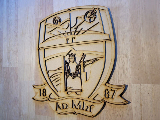 Large Meath GAA 3D Wall Art Sports Team Sign Wall Door Hanging Plaque 6 mm