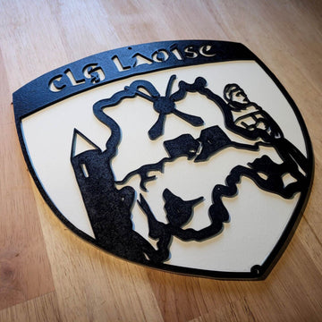 Large GAA Laois Gaelic Sports 3D Sign Wall art Hanging wood Door Plaque Painted