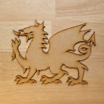 Laser Cut MDF Welsh Dragon Wales Craft Shapes 5-60cm Embellishments Large Wooden