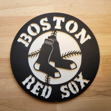 Large wooden Boston Red Sox Baseball 3D Sign Wall art Hanging Plaque Painted