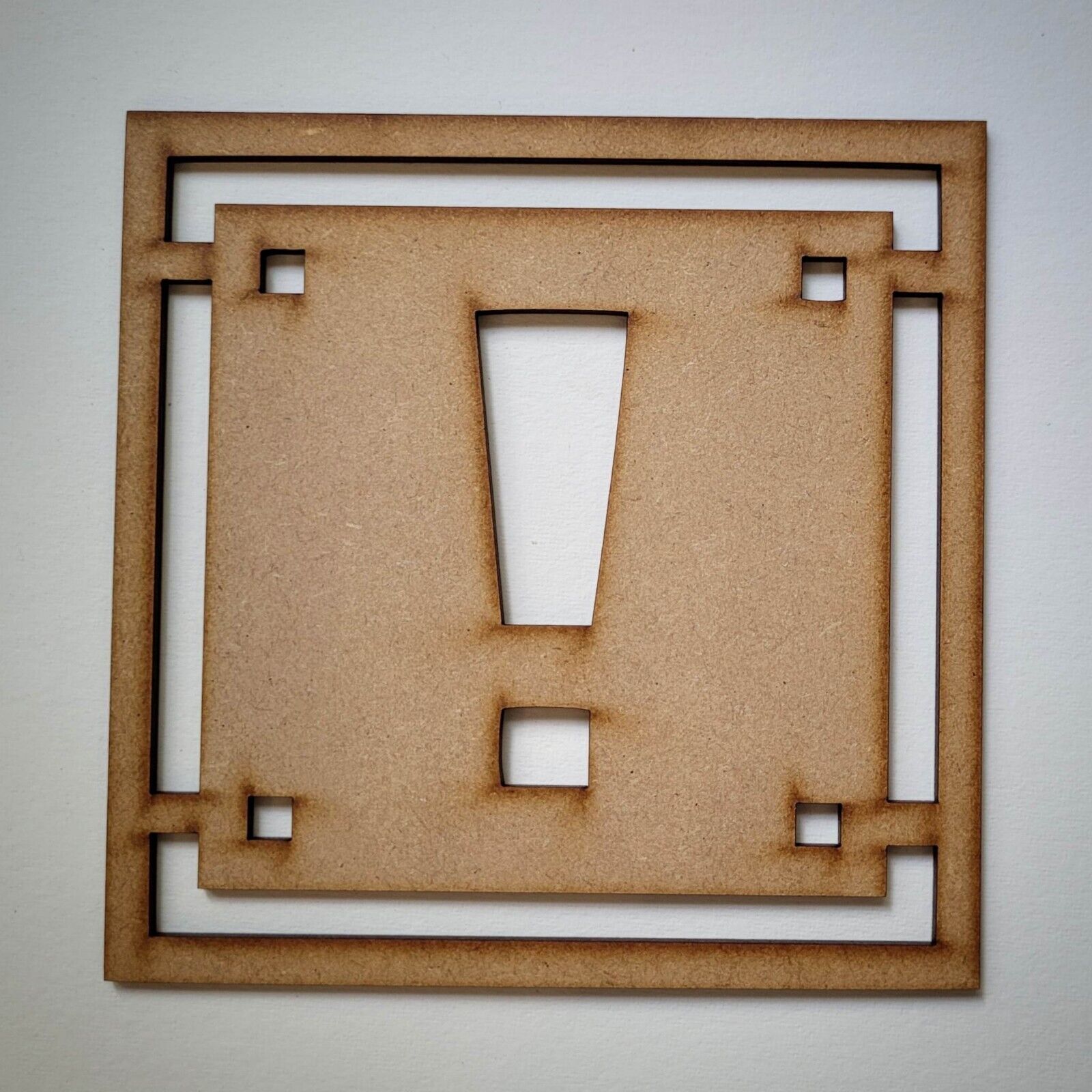 Large Exclamation point Box MDF Craft Shapes Wooden Decoration Embellishment