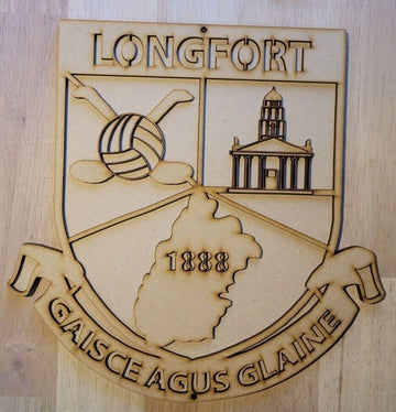 Large Longford GAA 3D Wall Art Sports Team Sign Wall Door Hanging Plaque 6 mm