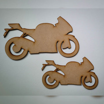 Motorcycle MDF Craft Shapes Wooden 5-60cm Decoration Blank R Rider Motorbike