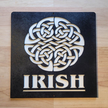 Large Wood 3D Sign Irish Celtic Knot Wall art Hanging Door Plaque Painted Sign