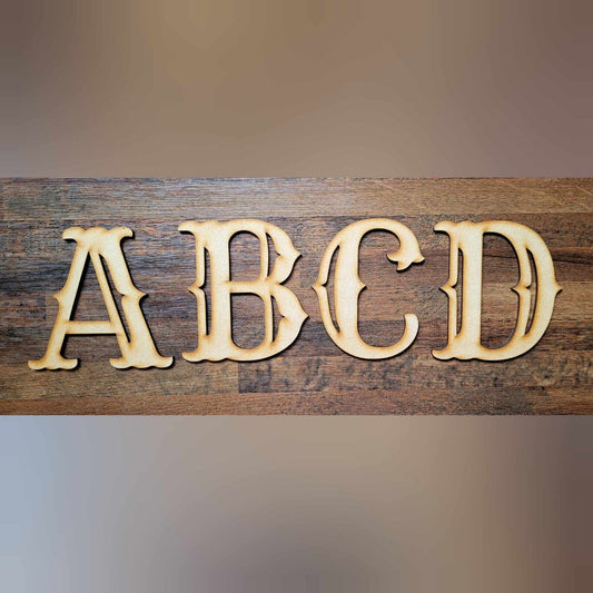 Wooden Letters Large MDF Cowboy Western Font 5-60cm 3mm Thick Sign Craft