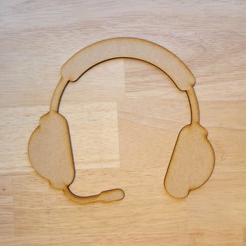 Large Gaming Headphones MDF Craft Shapes Wooden Blank Decoration Embellishment