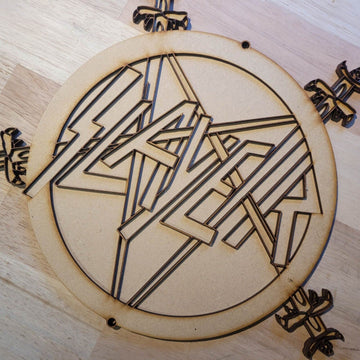 Large Wooden 3D Slayer Rock Music Sign Wall Door Hanging Plaque Ready to Paint