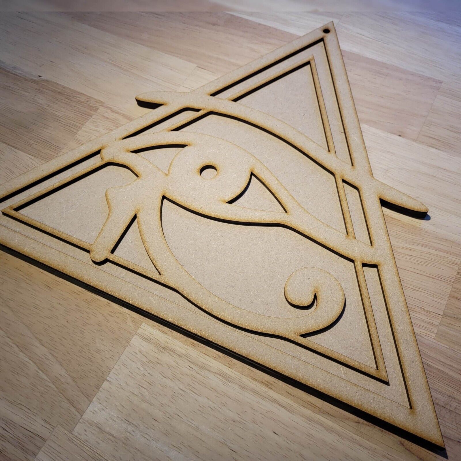 Large Wooden 3D Eye Of Horus Symbol Wall Art Hanging Plaque Ready to Paint