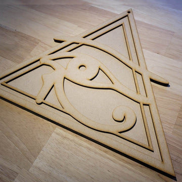 Large Wooden 3D Eye Of Horus Symbol Wall Art Hanging Plaque Ready to Paint