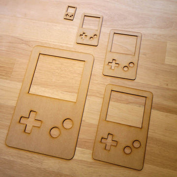 Large Retro Gameboy MDF Craft Shapes Wooden Blank Decoration Embellishment